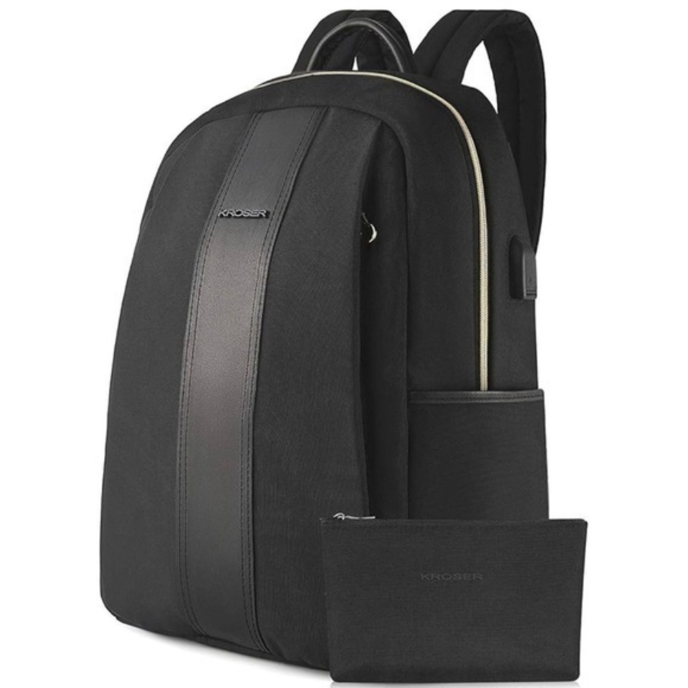 KROSER Laptop Backpack 15.6 Inch Lightweight Computer backpack black